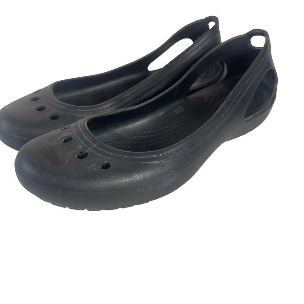 Crocs Kadee Malindi Black Ballet Flats Slip On Rubber Comfort Lightweight 7 - Picture 7 of 12